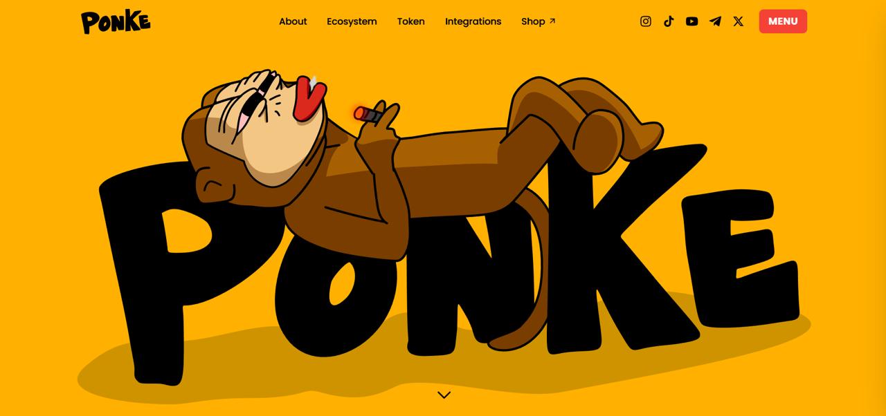 Angry monkey character launching PonkeSwap DEX - Solana meme coin with utility