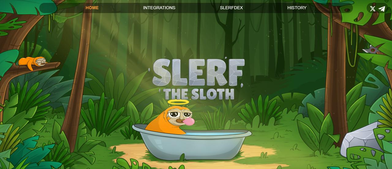 Slerf character from legendary accidental burn story - Solana meme coin 2026