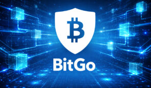 BitGo logo and blockchain background