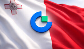 Crypto exchange Gate logo and malta flag