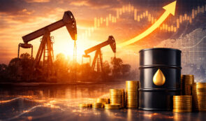 Oil rigs and barrels