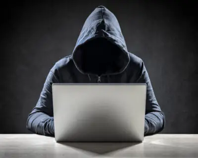 Hacker on laptop