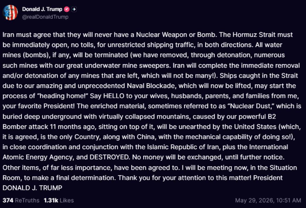 trumps post