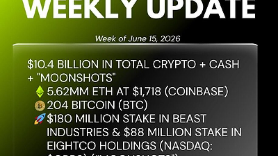 Bitmine Immersion Technologies (BMNR) Announces ETH Holdings Reach 5.62 Million Tokens, and Total Crypto and Total Cash Holdings of $10.4 Billion