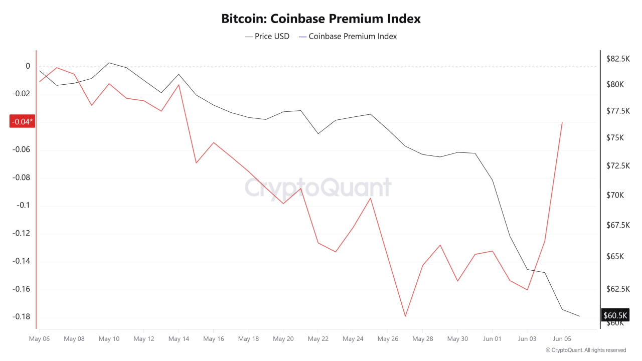 Coinbase Premium Index chart