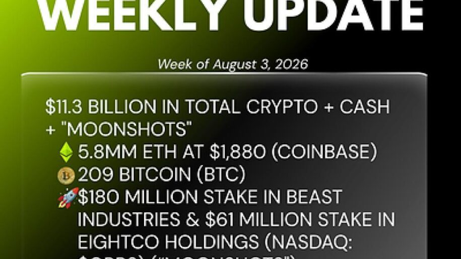 Bitmine Immersion Technologies (BMNR) Announces ETH Holdings Reach 5.8 Million Tokens, and Total Crypto and Total Cash Holdings of $11.3 Billion